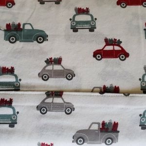 Christmas Truck Full size Cotton Flannel Sheet Set North Pole Trading Company